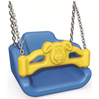 Качели пластиковые с ограничителем на цепях большие